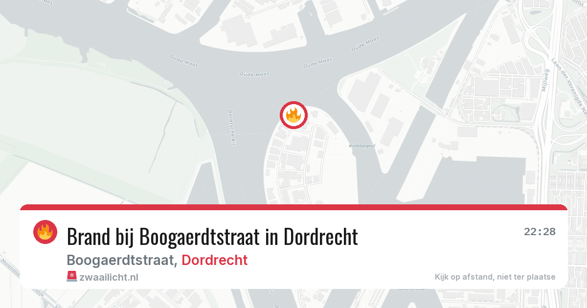 Brand bij Boogaerdtstraat in Dordrecht — 7 jul 2026