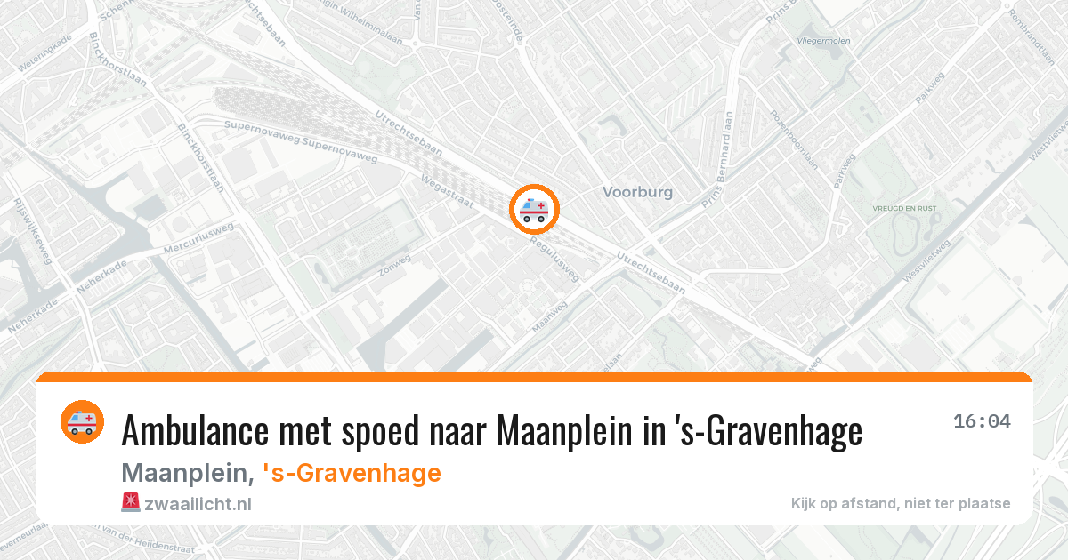 Ambulance met spoed naar Maanplein in 's-Gravenhage — 3 aug 2026