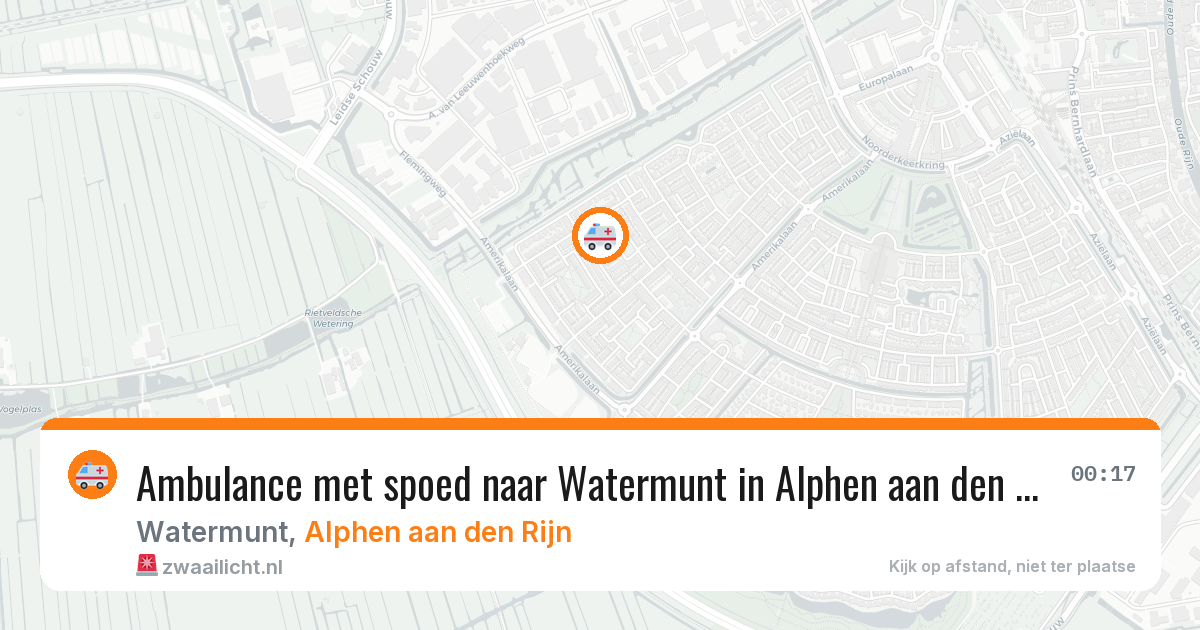 Ambulance met spoed naar Watermunt in Alphen aan den Rijn — 25 jan 2026