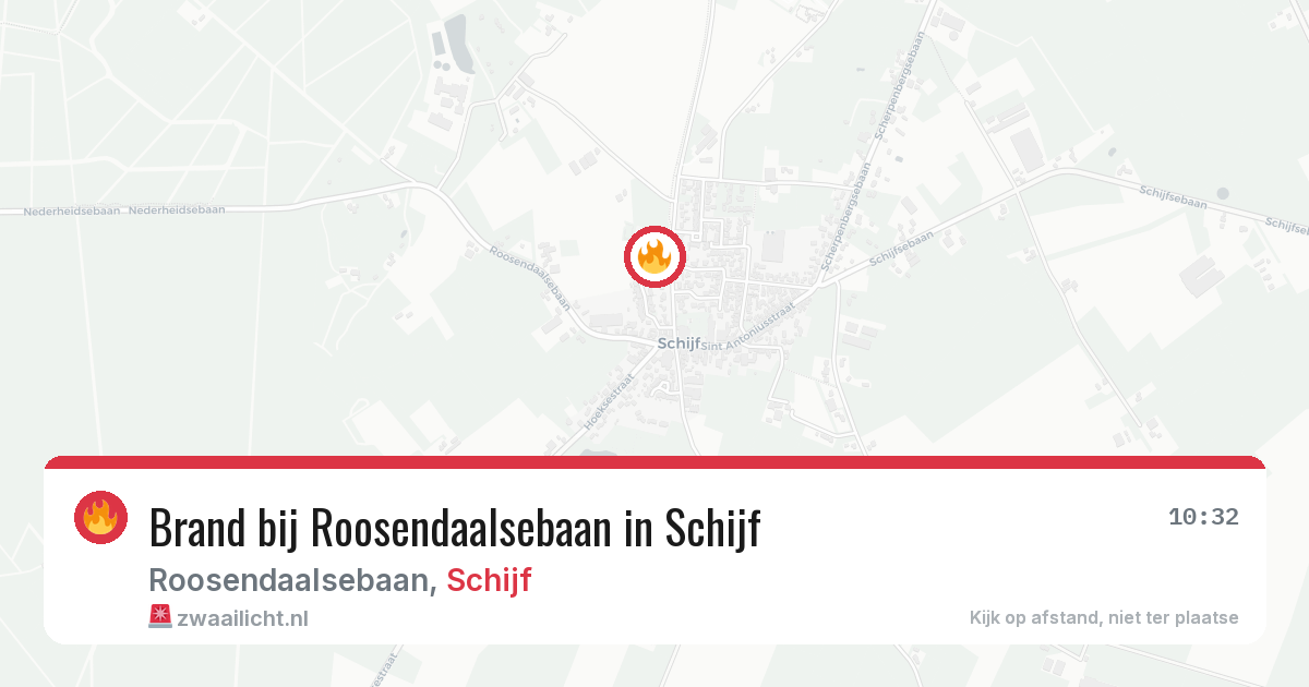 Brand bij Roosendaalsebaan in Schijf — 24 apr 2026