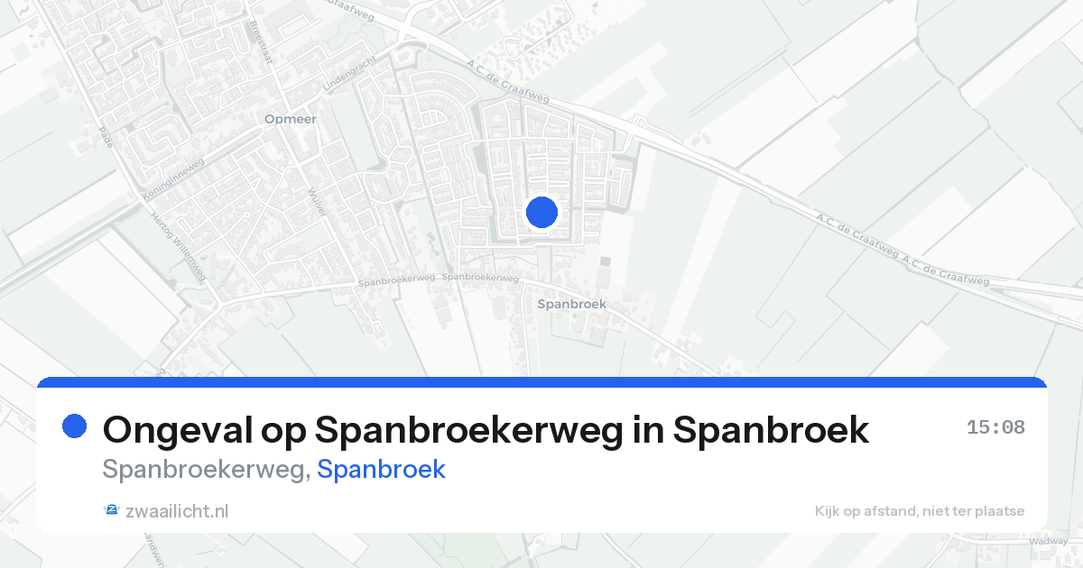 Ongeval op Spanbroekerweg in Spanbroek — 16 aug 2026