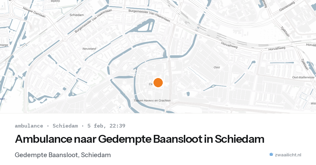 Ambulance naar Gedempte Baansloot in Schiedam — 5 feb 2026