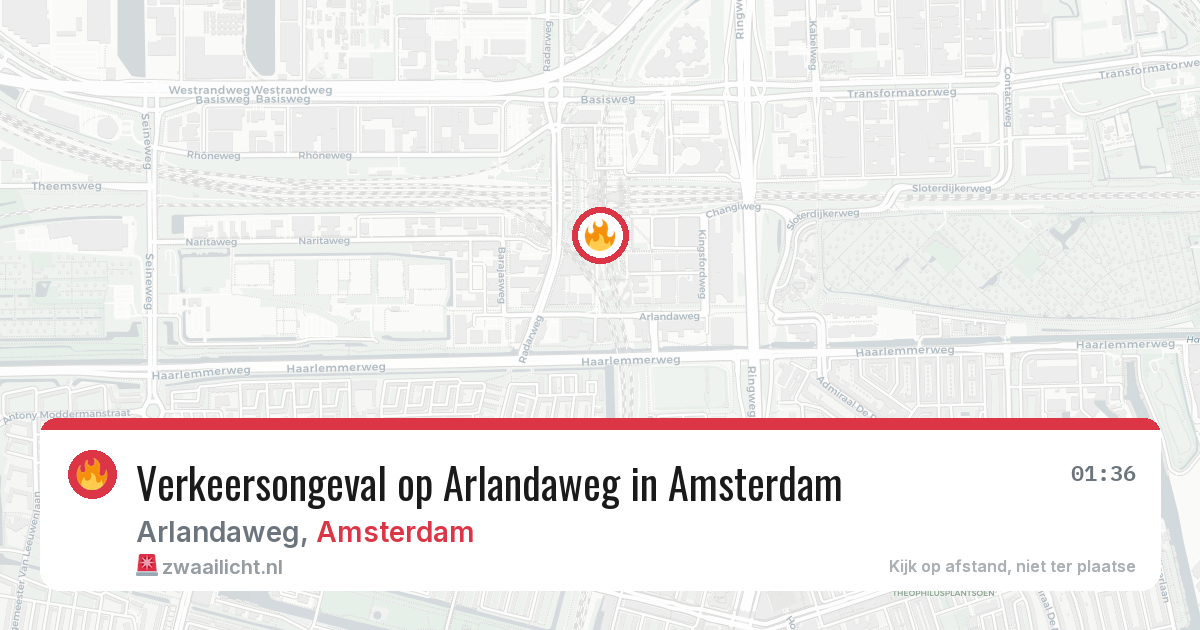 Verkeersongeval op Arlandaweg in Amsterdam — 8 mei 2026