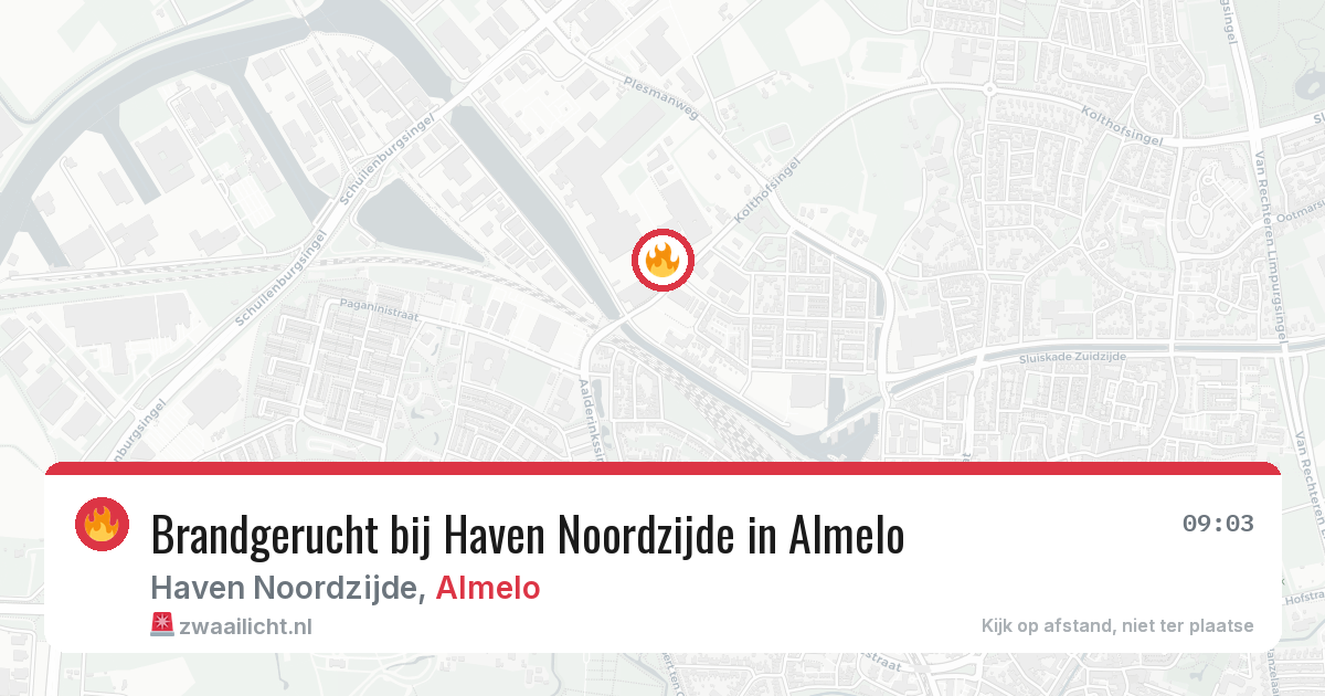 Brandgerucht bij Haven Noordzijde in Almelo — 28 mei 2026