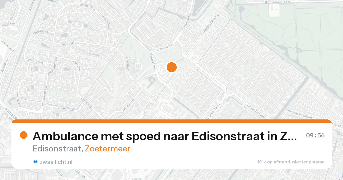 Ambulance met spoed naar Edisonstraat in Zoetermeer — 5 mei 2026