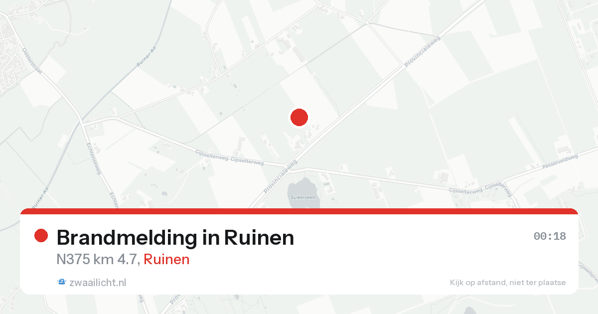 Brandmelding in Ruinen — 13 aug 2026