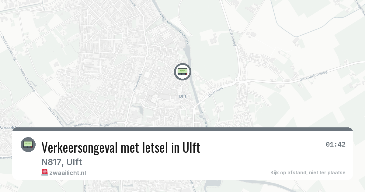 Verkeersongeval met letsel in Ulft — 25 jul 2026