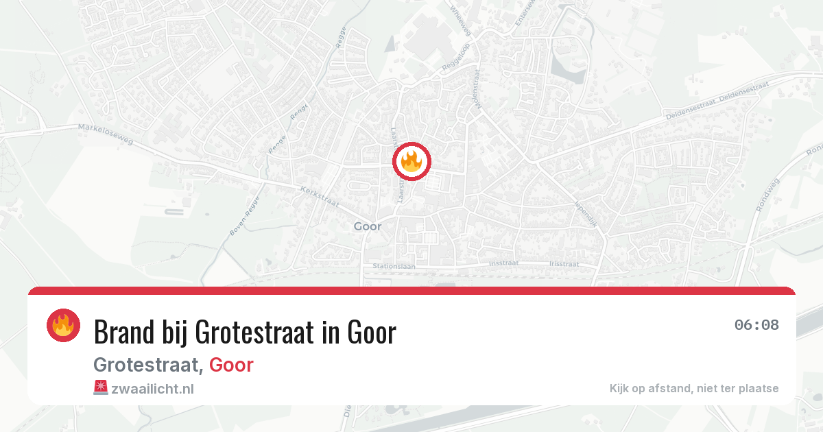 Brand bij Grotestraat in Goor — 19 feb 2026