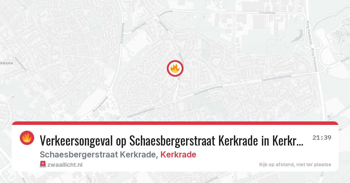 Verkeersongeval op Schaesbergerstraat Kerkrade in Kerkrade — 14 jun 2026