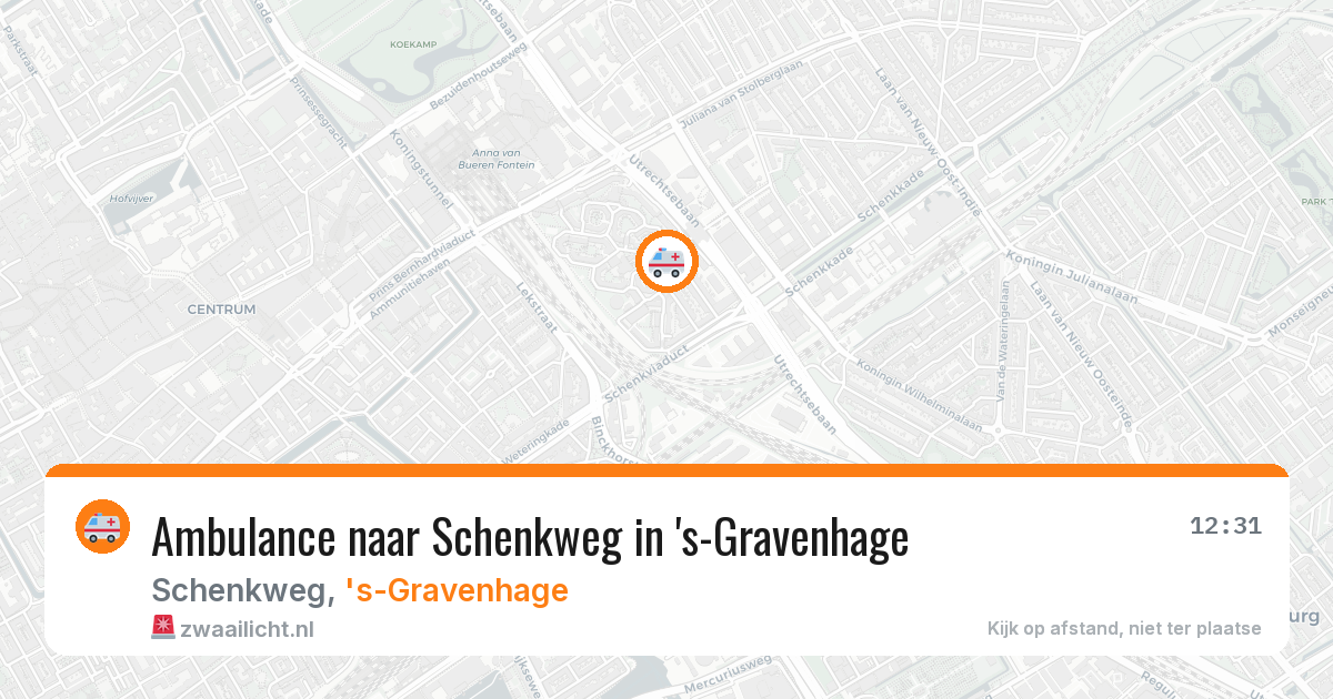 Ambulance naar Schenkweg in 's-Gravenhage — 19 jun 2026
