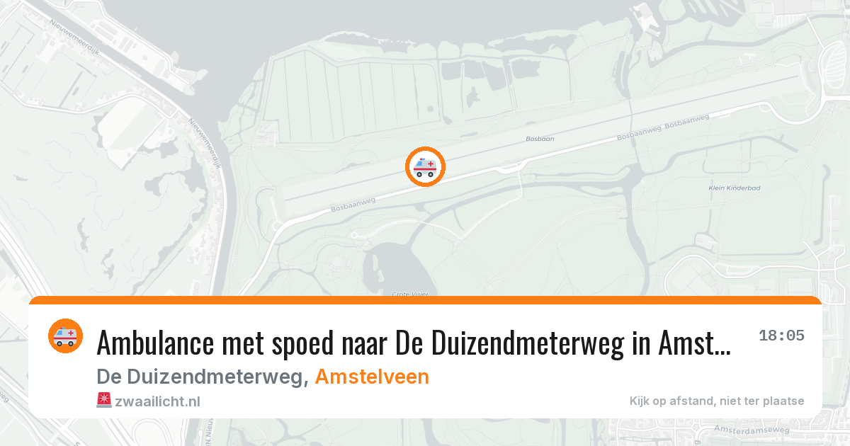 Ambulance met spoed naar De Duizendmeterweg in Amstelveen — 27 jun 2026
