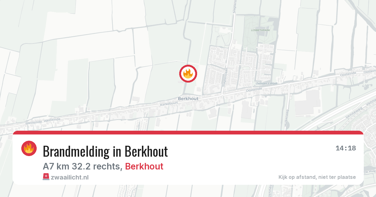 Brandmelding in Berkhout — 24 jun 2026