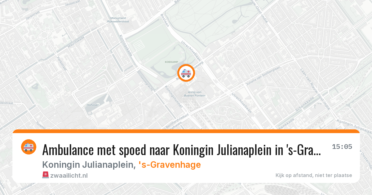 Ambulance met spoed naar Koningin Julianaplein in 's-Gravenhage — 29 jan 2026
