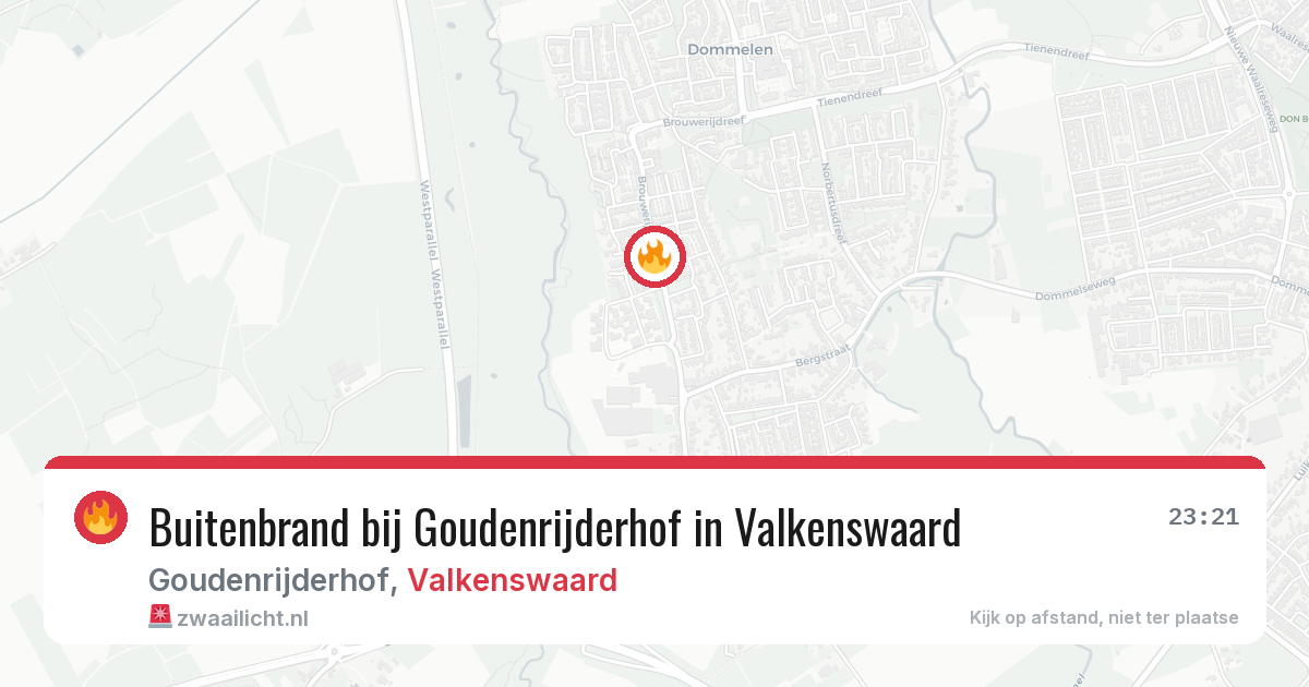 Buitenbrand bij Goudenrijderhof in Valkenswaard — 5 aug 2026