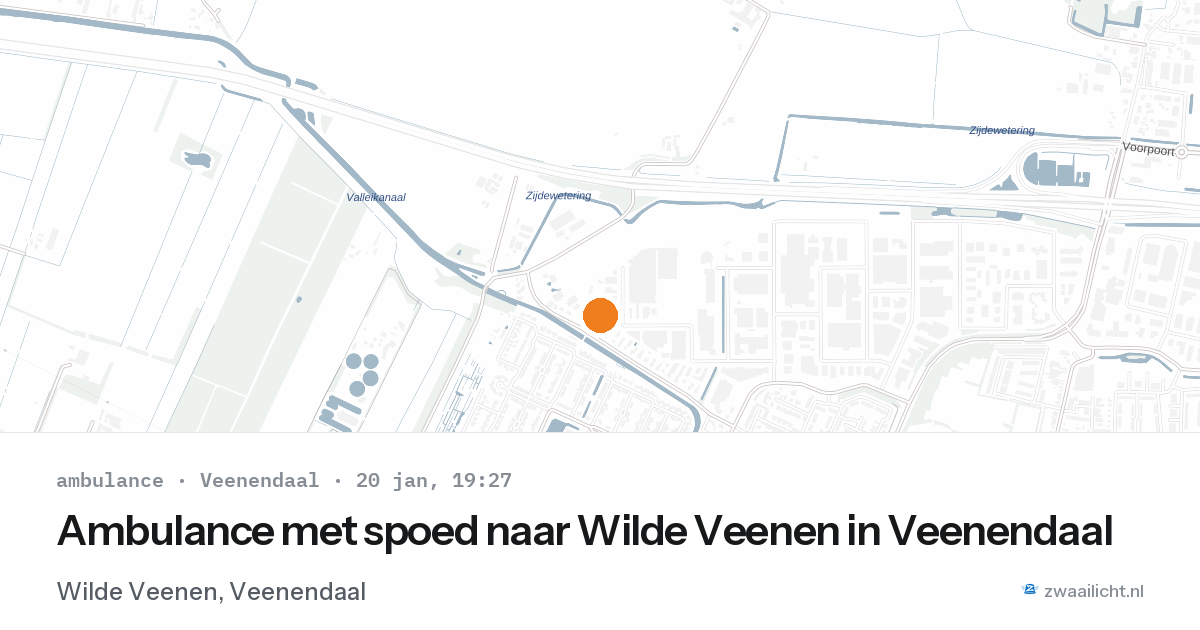 Ambulance met spoed naar Wilde Veenen in Veenendaal — 20 jan 2026