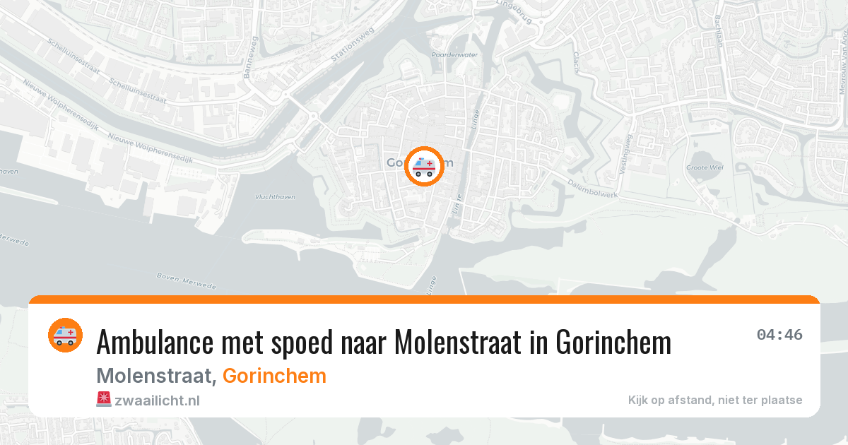 Ambulance met spoed naar Molenstraat in Gorinchem — 27 jun 2026