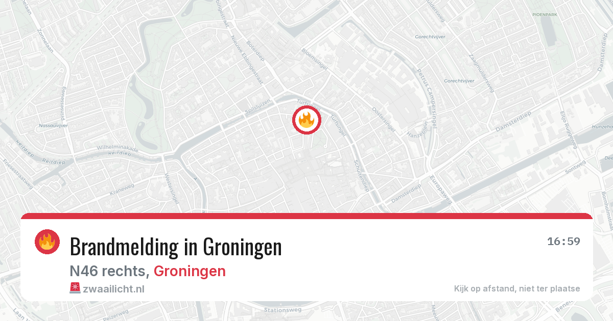 Brandmelding in Groningen — 24 jun 2026
