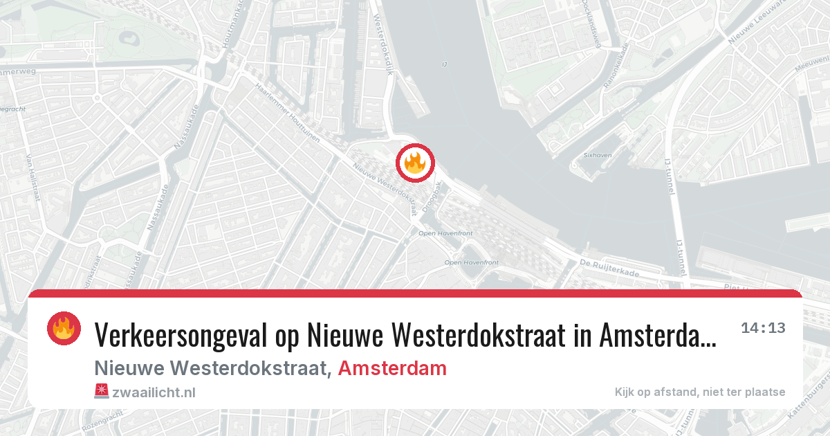Verkeersongeval op Nieuwe Westerdokstraat in Amsterdam — 30 apr 2026
