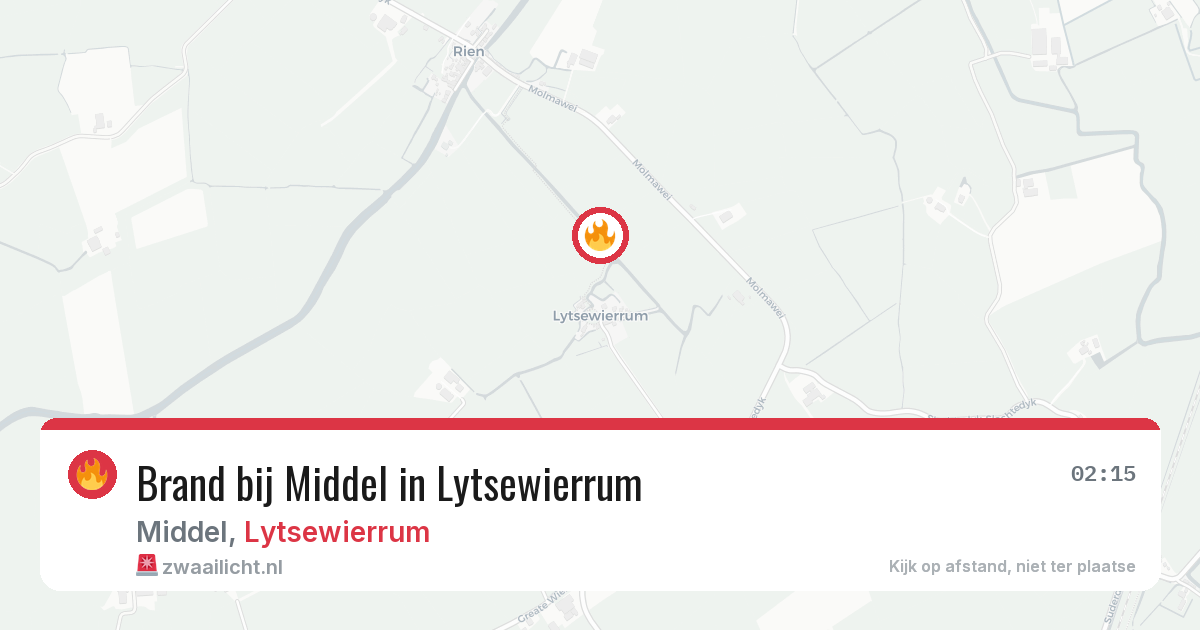 Brand bij Middel in Lytsewierrum — 20 jun 2026