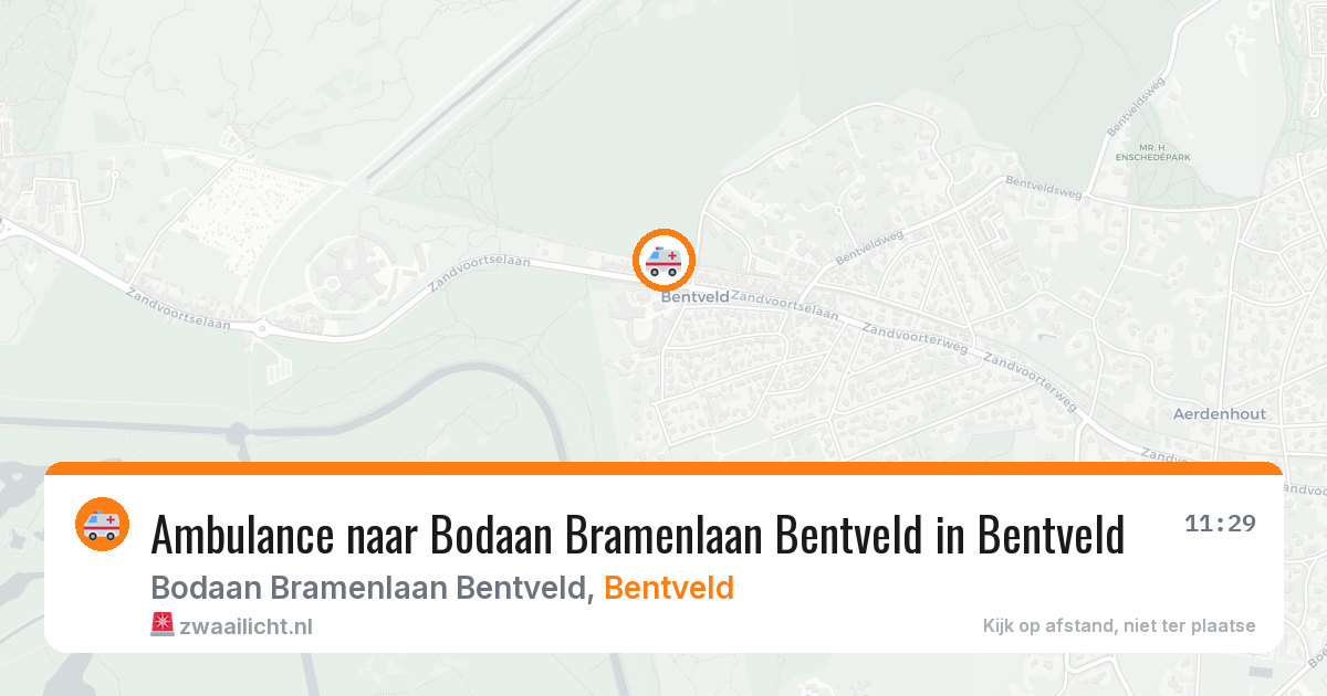Ambulance naar Bodaan Bramenlaan Bentveld in Bentveld — 29 jul 2026