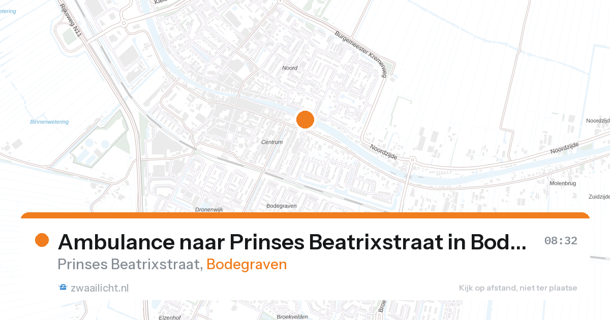 Ambulance naar Prinses Beatrixstraat in Bodegraven — 7 mrt 2026