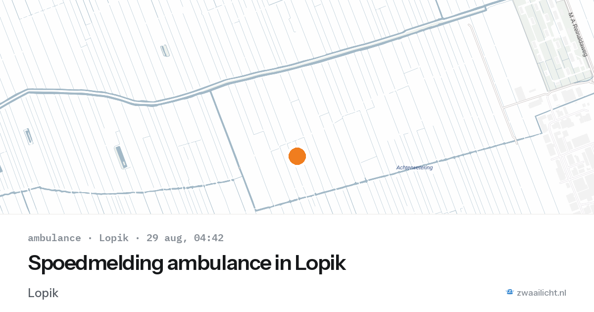 Spoedmelding ambulance in Lopik — 29 aug 2026