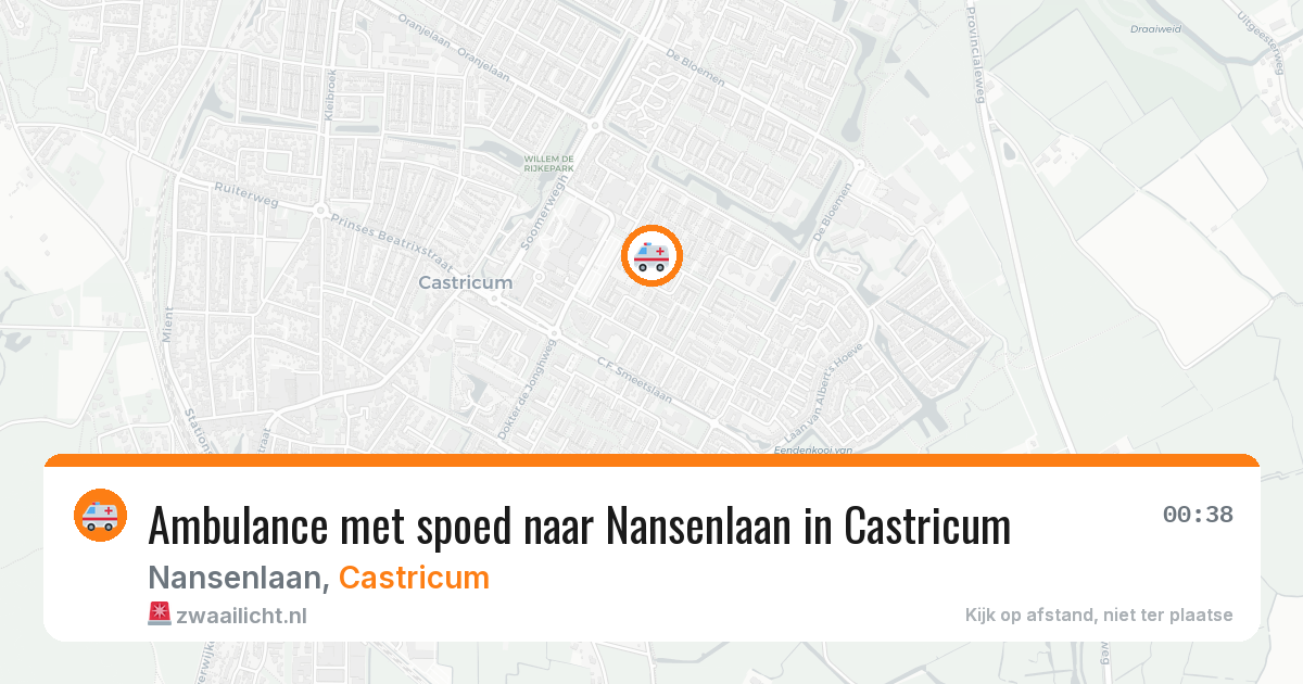 Ambulance met spoed naar Nansenlaan in Castricum — 5 aug 2026