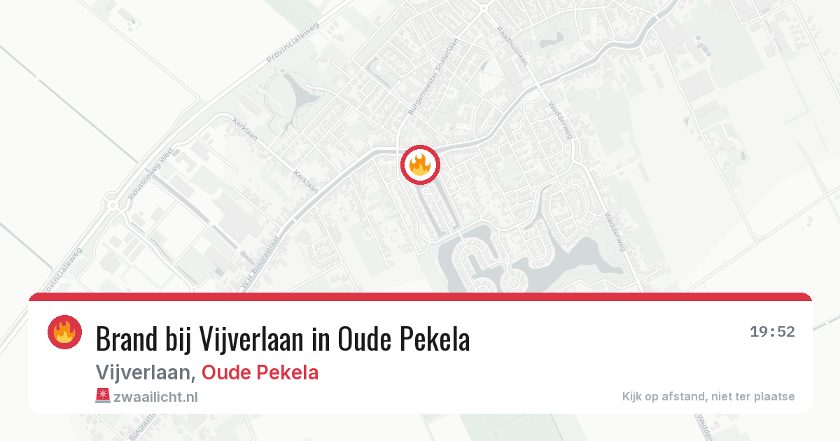 Brand bij Vijverlaan in Oude Pekela — 15 mei 2026