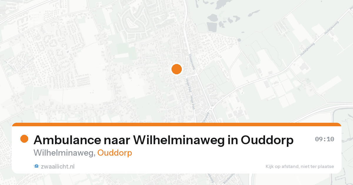 Ambulance naar Wilhelminaweg in Ouddorp — 4 jul 2026