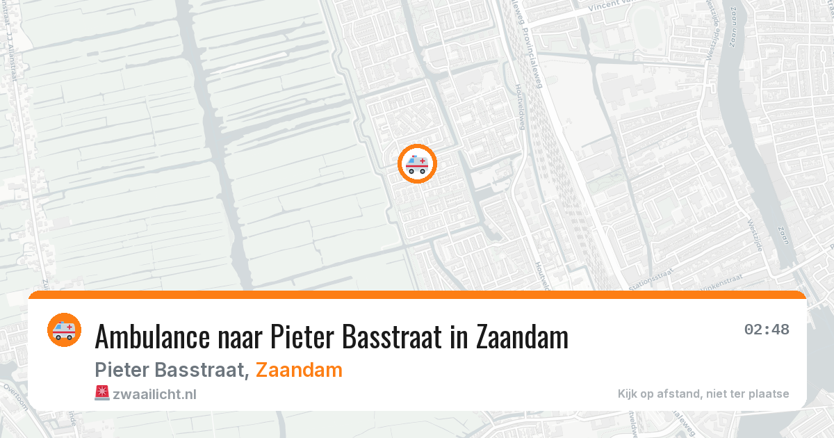 Ambulance naar Pieter Basstraat in Zaandam — 5 jul 2026
