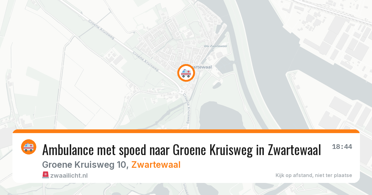 Ambulance met spoed naar Groene Kruisweg in Zwartewaal — 13 feb 2026
