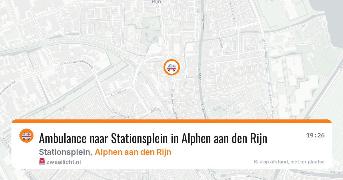 Ambulance naar Stationsplein in Alphen aan den Rijn — 9 jun 2026