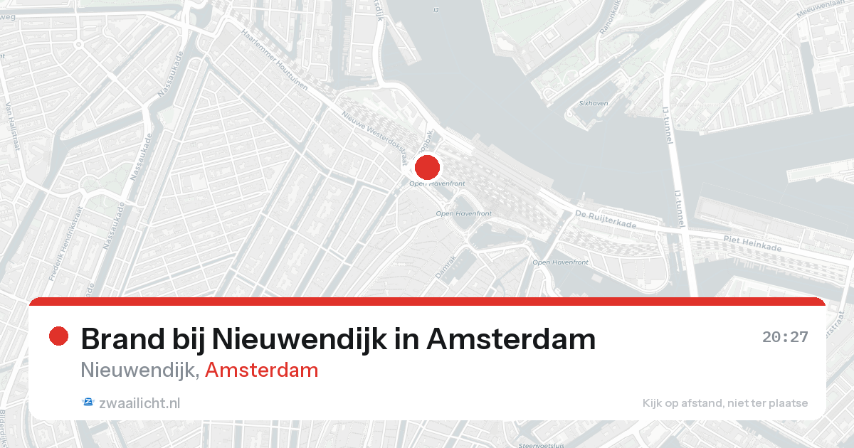 Brand bij Nieuwendijk in Amsterdam — 29 mei 2026