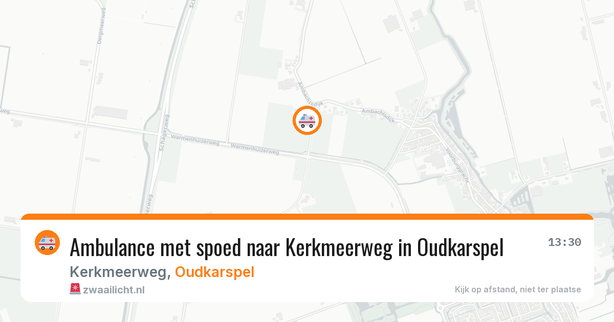 Ambulance met spoed naar Kerkmeerweg in Oudkarspel — 11 jun 2026
