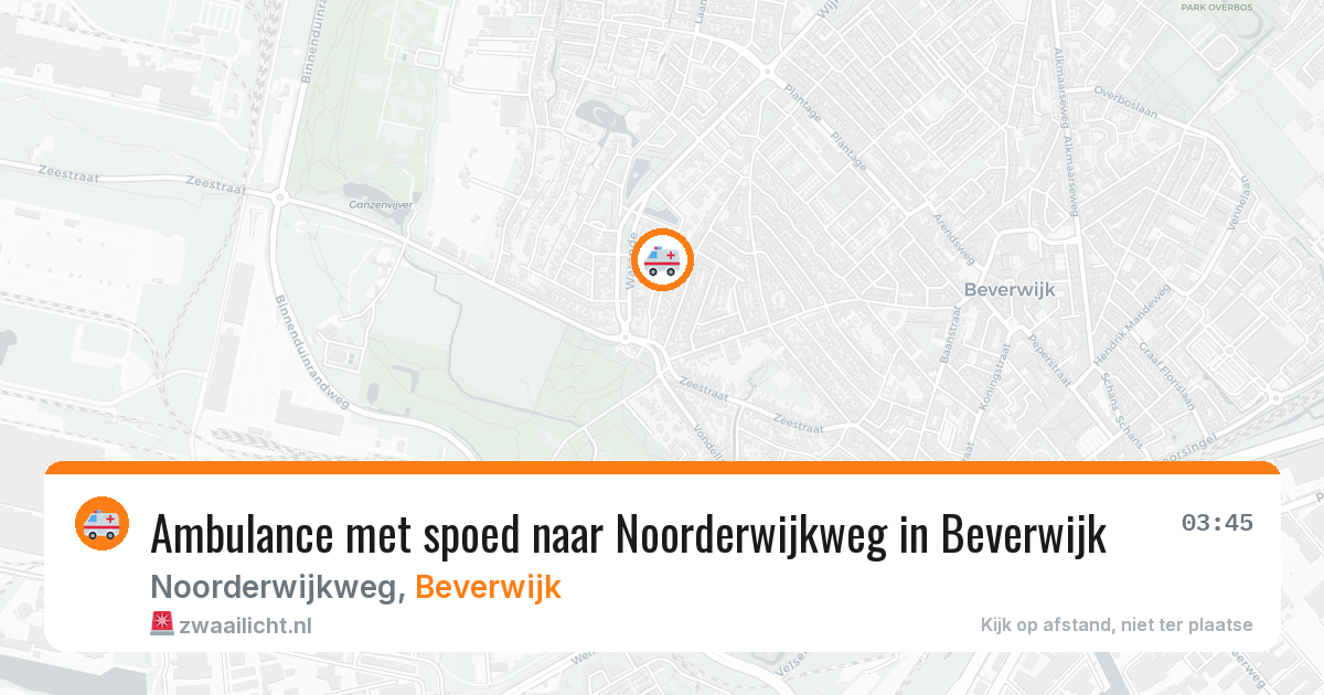Ambulance met spoed naar Noorderwijkweg in Beverwijk — 28 mei 2026