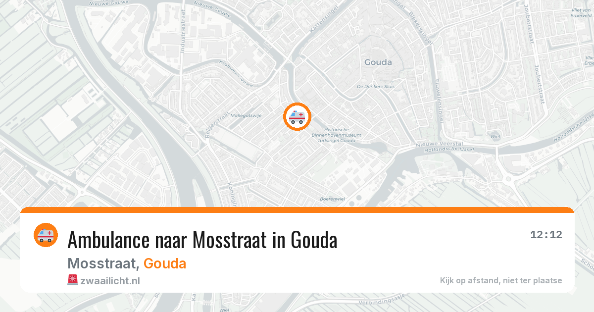 Ambulance naar Mosstraat in Gouda — 9 aug 2026