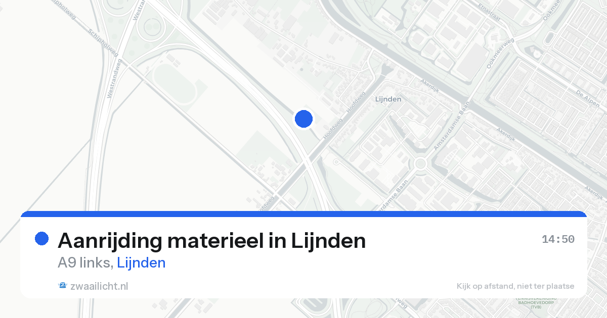 Aanrijding materieel in Lijnden — 23 aug 2026