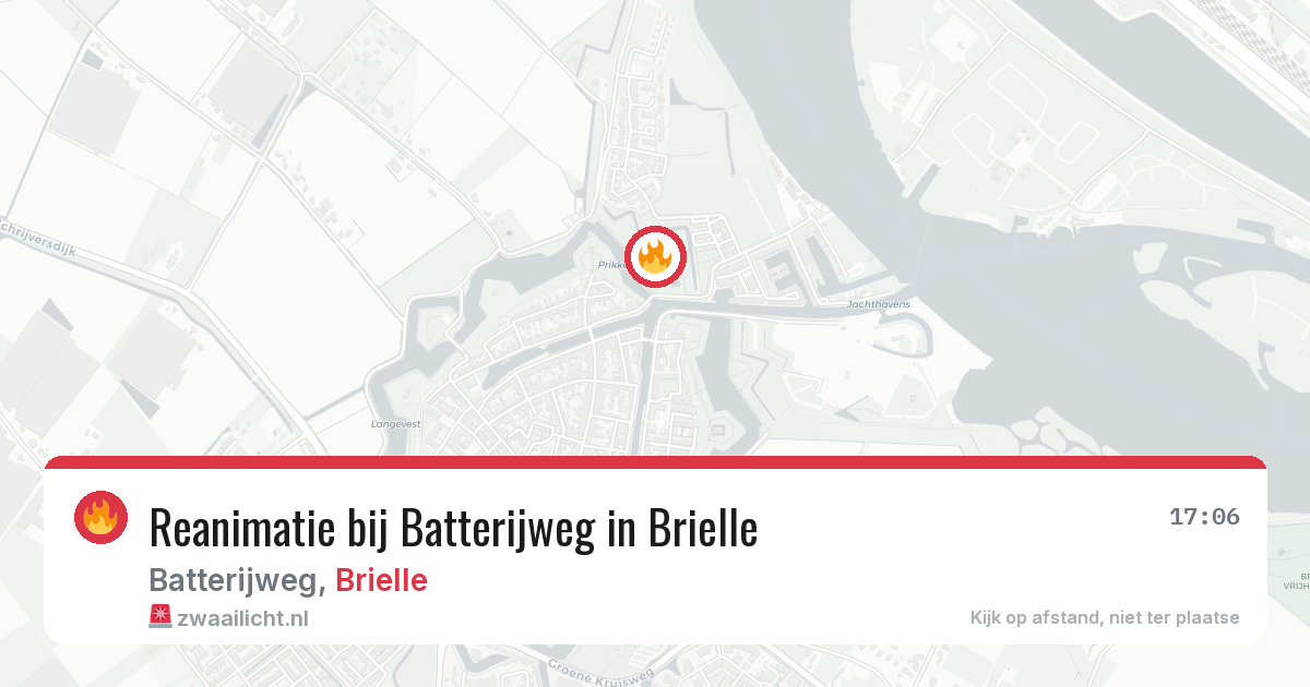 Reanimatie bij Batterijweg in Brielle — 20 jun 2026
