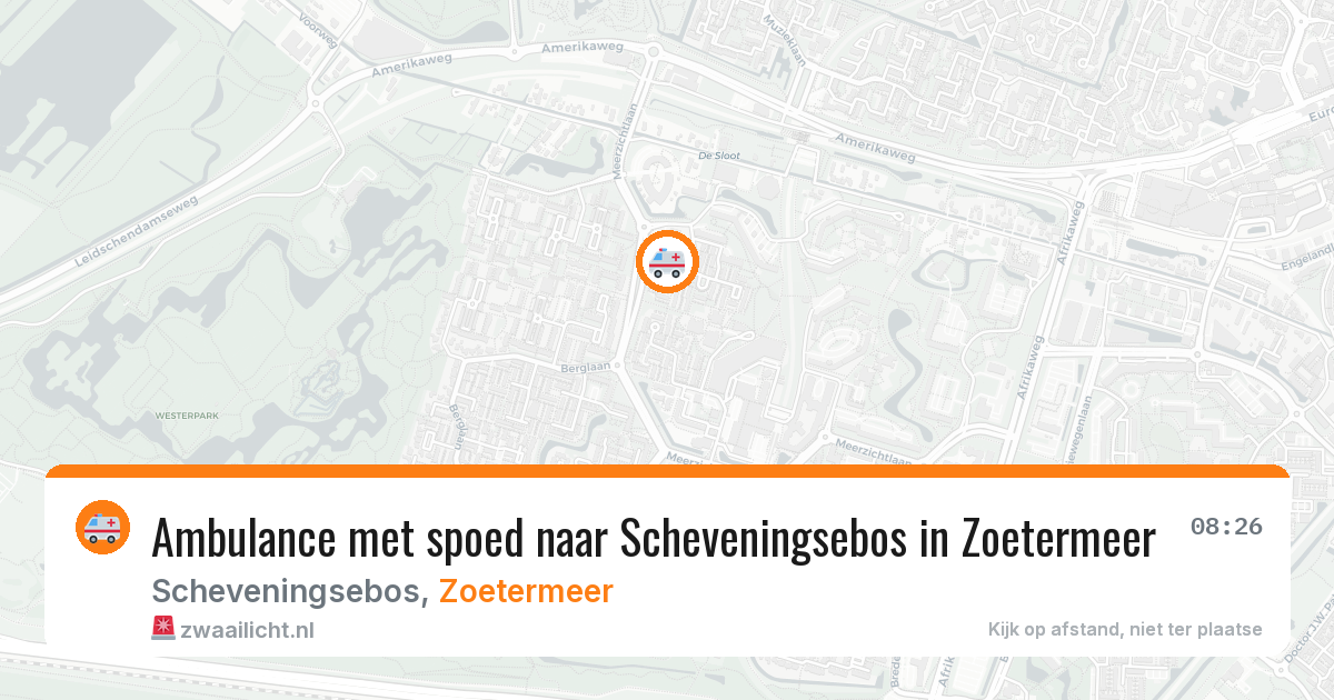 Ambulance met spoed naar Scheveningsebos in Zoetermeer — 20 mei 2026