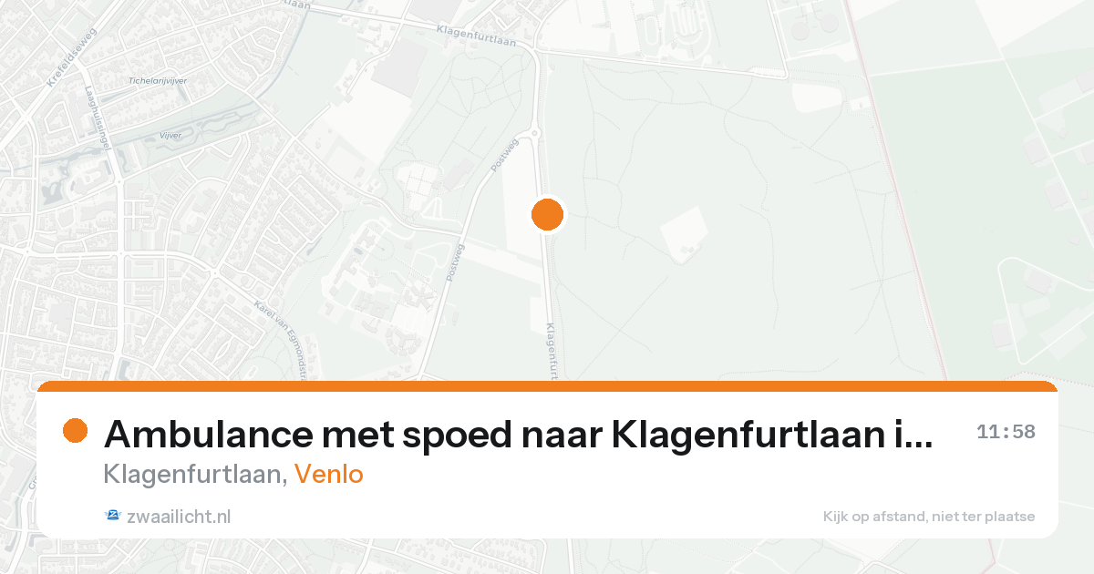 Ambulance met spoed naar Klagenfurtlaan in Venlo — 19 aug 2026
