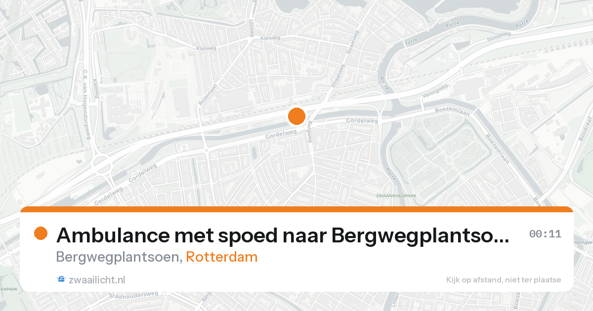 Ambulance met spoed naar Bergwegplantsoen in Rotterdam — 15 aug 2026