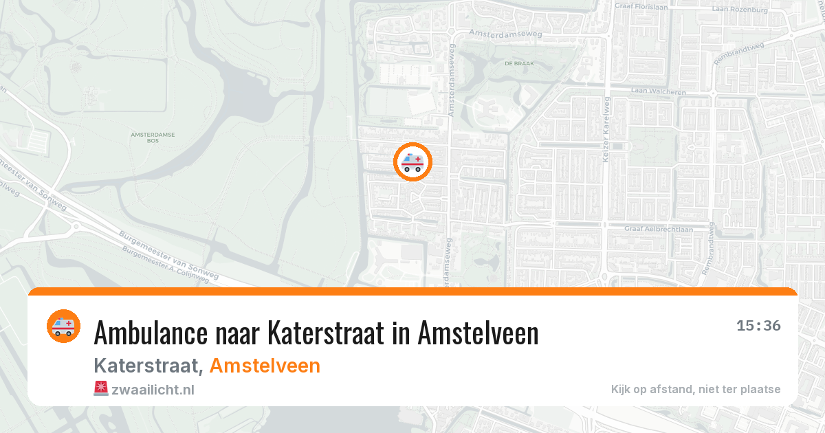 Ambulance naar Katerstraat in Amstelveen — 28 mei 2026