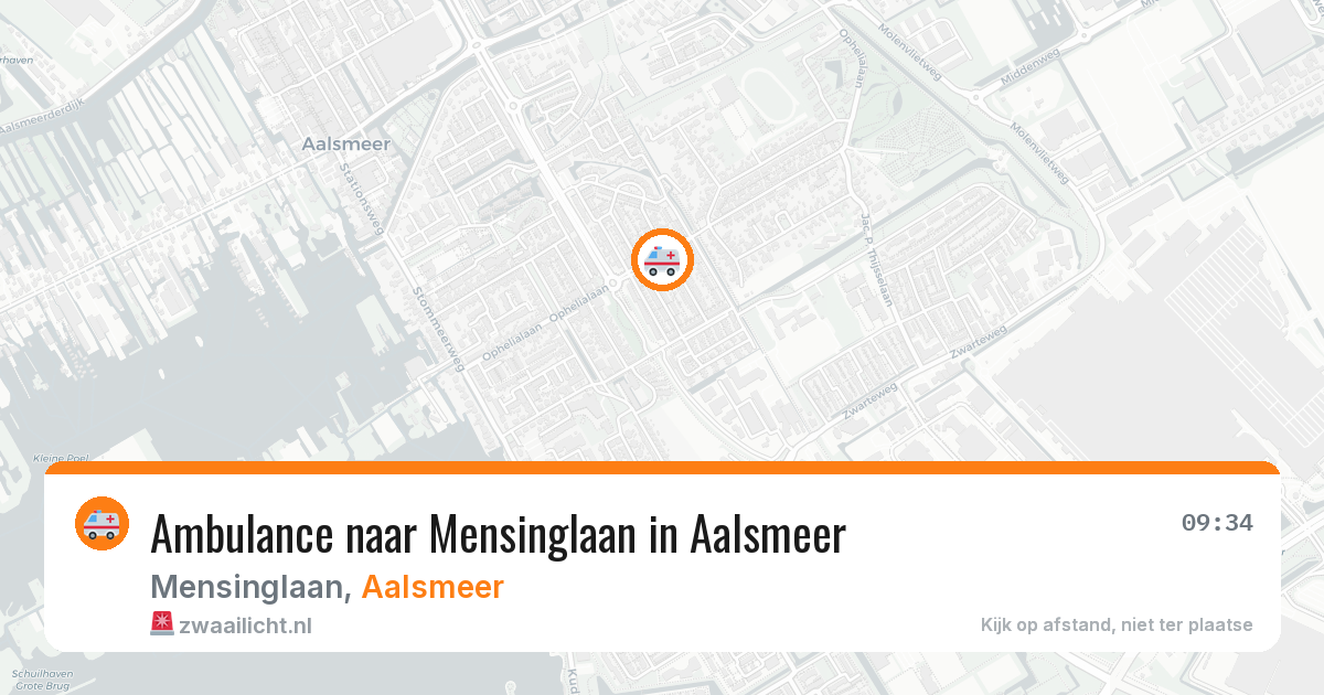 Ambulance naar Mensinglaan in Aalsmeer — 7 aug 2026
