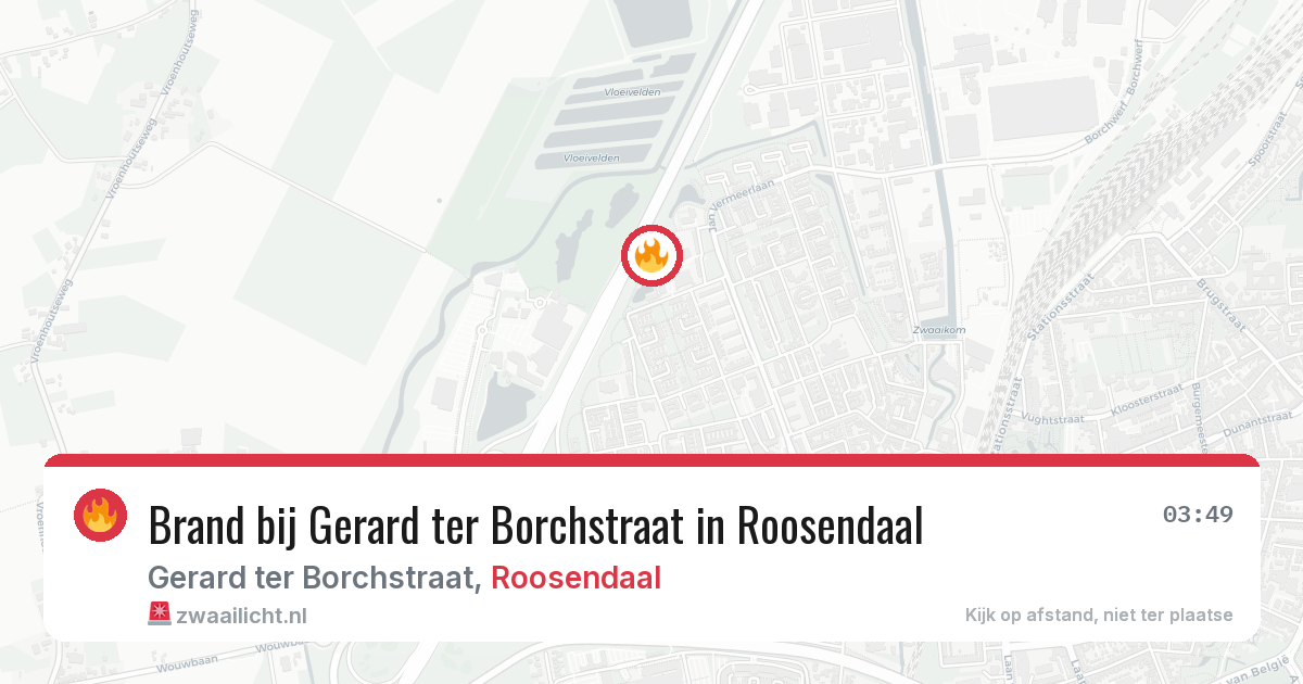 Brand bij Gerard ter Borchstraat in Roosendaal — 25 jun 2026