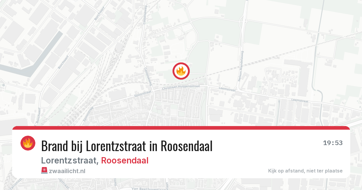Brand bij Lorentzstraat in Roosendaal — 31 mei 2026
