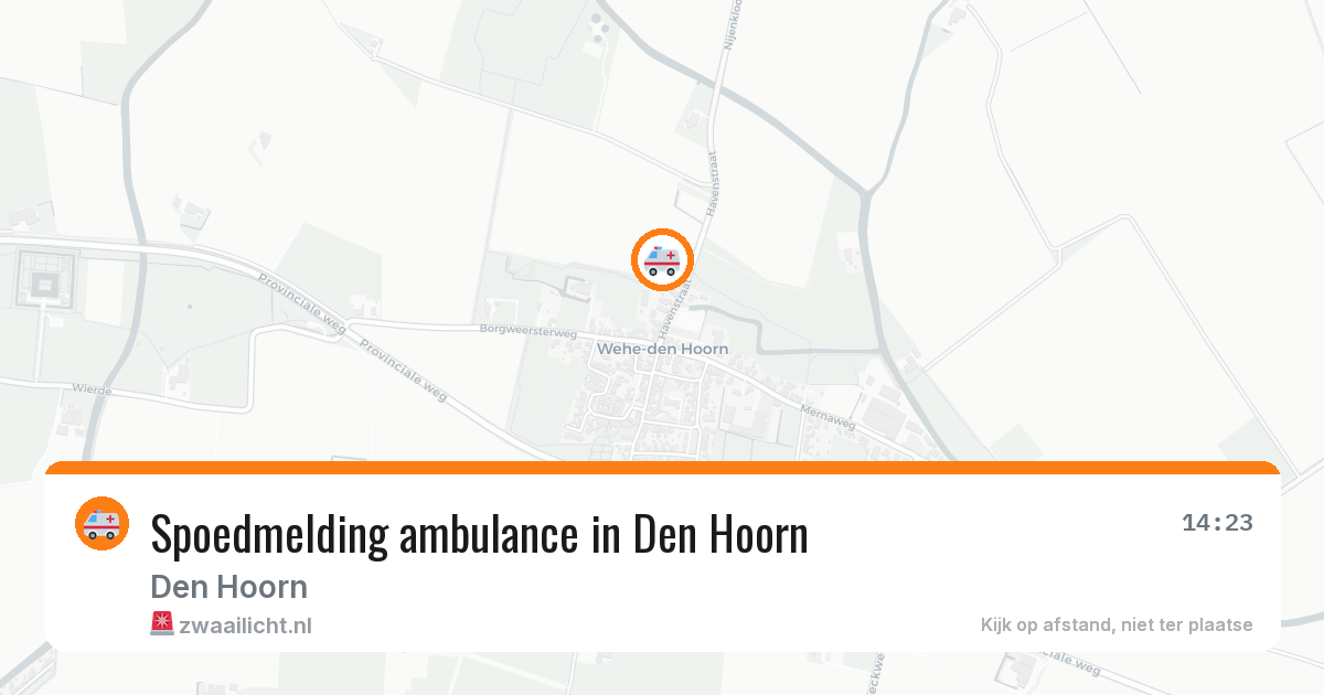 Spoedmelding ambulance in Den Hoorn — 22 mrt 2026