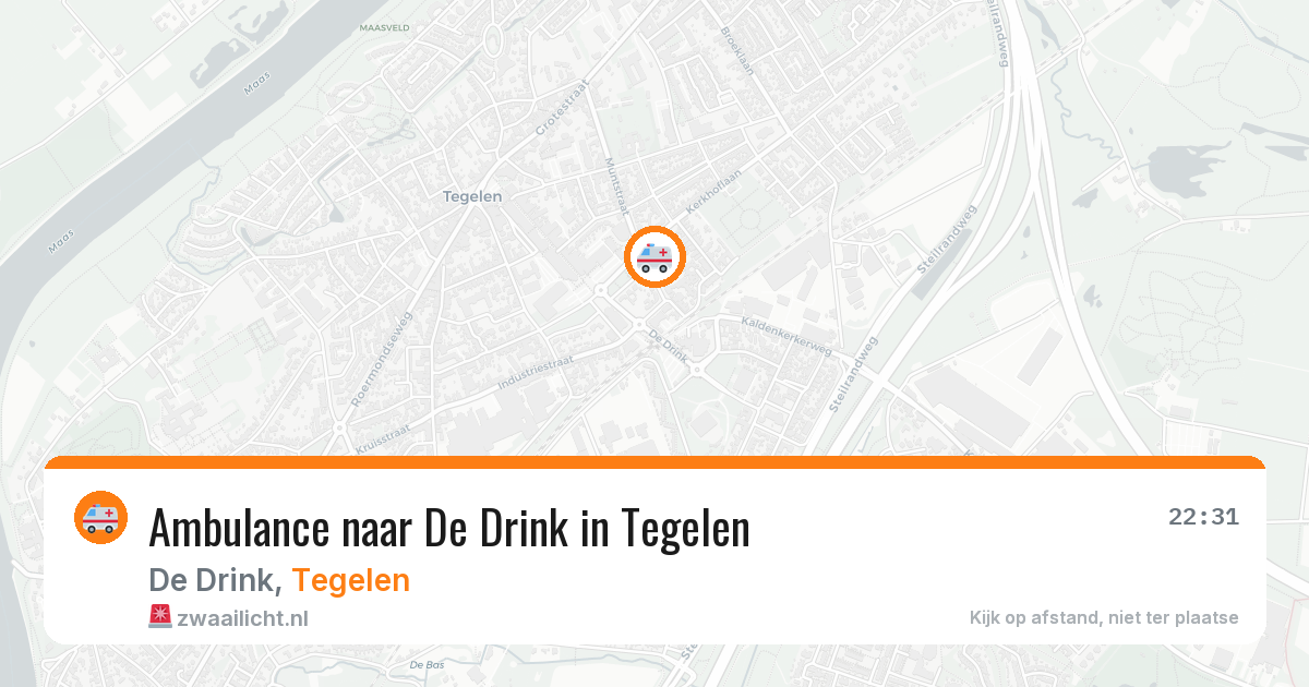 Ambulance naar De Drink in Tegelen — 30 mei 2026