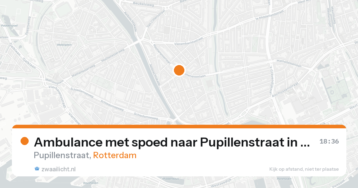 Ambulance met spoed naar Pupillenstraat in Rotterdam — 21 aug 2026