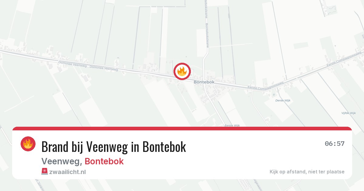 Brand bij Veenweg in Bontebok — 5 mrt 2026