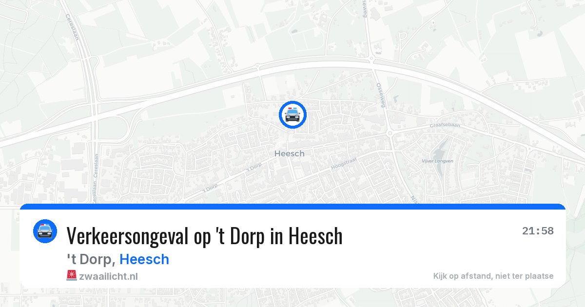 Verkeersongeval op 't Dorp in Heesch — 16 apr 2026
